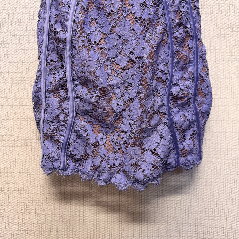 House of CB Corset Mini Dress Womens M Purple Lace Bodycon Coquette Regencycore - Picture 8 of 12